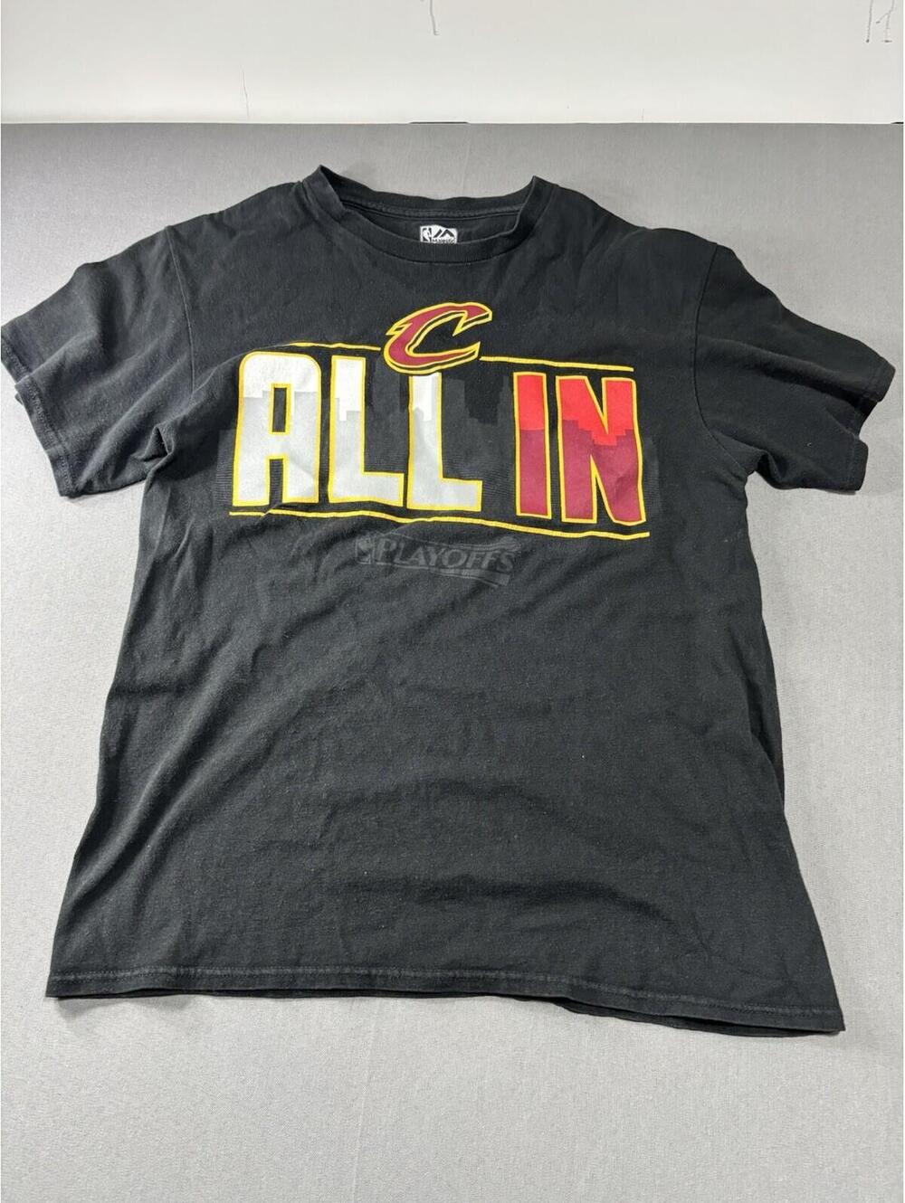 Majestic Cleveland Cavaliers NBA Playoffs Shirt All In Size Medium